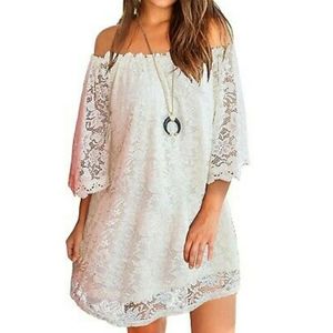 White lace dress